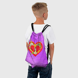 Рюкзак-мешок Цветы от сердца, цвет: 3D-принт — фото 2