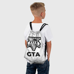 Рюкзак-мешок GTA с потертостями на светлом фоне, цвет: 3D-принт — фото 2