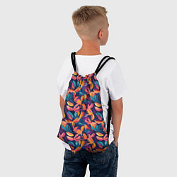 Рюкзак-мешок Россыпь разноцветных лепестков, цвет: 3D-принт — фото 2