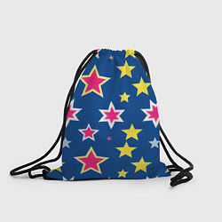 Рюкзак-мешок Звёзды разных цветов, цвет: 3D-принт