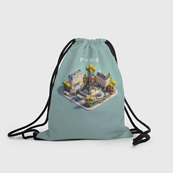 Рюкзак-мешок Paris Isometric, цвет: 3D-принт