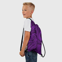 Рюкзак-мешок Фиолетовая абстракция размытие, цвет: 3D-принт — фото 2