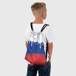 Рюкзак-мешок Флаг России - потёки, цвет: 3D-принт — фото 2