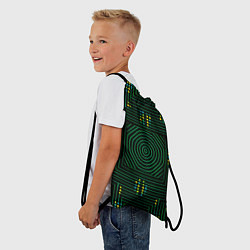 Рюкзак-мешок Зелёная электросхема, цвет: 3D-принт — фото 2