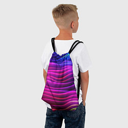 Рюкзак-мешок Сине-фиолетовый градиент, цвет: 3D-принт — фото 2