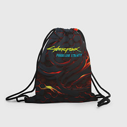 Рюкзак-мешок Cyberpunk 2077 phantom liberty fire, цвет: 3D-принт