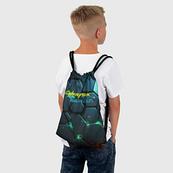 Рюкзак-мешок Cyberpunk 2077 phantom liberty logo, цвет: 3D-принт — фото 2