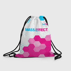 Рюкзак-мешок Mass Effect neon gradient style: символ сверху, цвет: 3D-принт