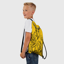 Рюкзак-мешок Киберпанк Yellow-Black, цвет: 3D-принт — фото 2