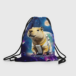 Рюкзак-мешок Капибара-космонавт - нейросеть, цвет: 3D-принт