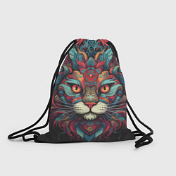 Рюкзак-мешок Голова шикарного кота в узорах, цвет: 3D-принт