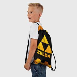 Рюкзак-мешок Zelda - gold gradient, цвет: 3D-принт — фото 2