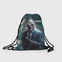 Рюкзак-мешок Payday 3 mask, цвет: 3D-принт