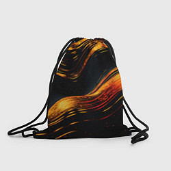 Рюкзак-мешок Темные золотые волнистые линии, цвет: 3D-принт