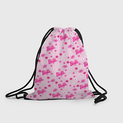 Рюкзак-мешок Барби, сердечки и цветочки, цвет: 3D-принт