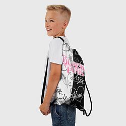 Рюкзак-мешок Blackpink - чб автографы, цвет: 3D-принт — фото 2