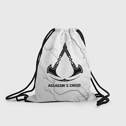 Рюкзак-мешок Assassins Creed glitch на светлом фоне, цвет: 3D-принт