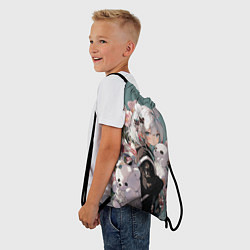 Рюкзак-мешок Нежная девочка аниме с ушками, цвет: 3D-принт — фото 2