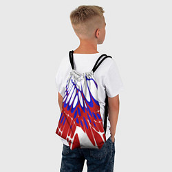 Рюкзак-мешок Лучи - белый синий красный - Хуф и Ся, цвет: 3D-принт — фото 2