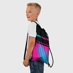 Рюкзак-мешок Poppy Playtime - neon gradient: символ сверху, цвет: 3D-принт — фото 2