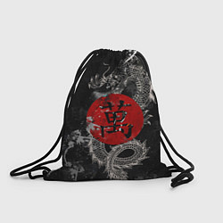 Рюкзак-мешок Dragon - black grunge, цвет: 3D-принт