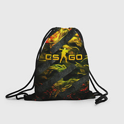 Рюкзак-мешок CSGO fire and green, цвет: 3D-принт