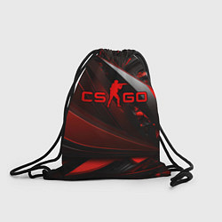 Рюкзак-мешок CS GO red and black, цвет: 3D-принт