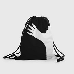 Рюкзак-мешок Чёрно-белый рисунок, цвет: 3D-принт