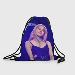 Рюкзак-мешок Rose Blackpink blue background, цвет: 3D-принт