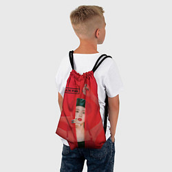Рюкзак-мешок Blackpink red background, цвет: 3D-принт — фото 2
