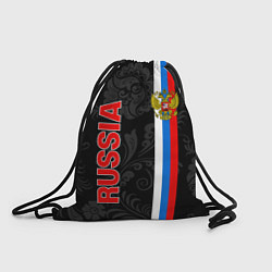 Рюкзак-мешок Russia black style, цвет: 3D-принт