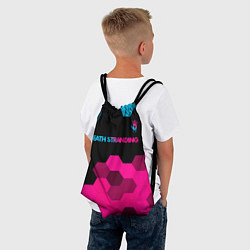 Рюкзак-мешок Death Stranding - neon gradient: символ сверху, цвет: 3D-принт — фото 2
