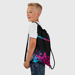 Рюкзак-мешок Danganronpa - neon gradient: символ сверху, цвет: 3D-принт — фото 2