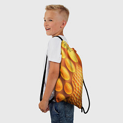 Рюкзак-мешок Оранжевые круглые плиты, цвет: 3D-принт — фото 2