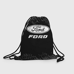 Рюкзак-мешок Ford speed на темном фоне со следами шин, цвет: 3D-принт