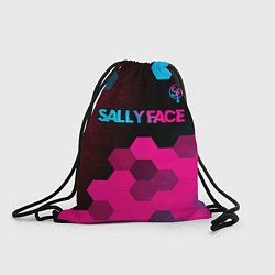Рюкзак-мешок Sally Face - neon gradient: символ сверху, цвет: 3D-принт