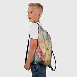 Рюкзак-мешок Акварельные лилии, цвет: 3D-принт — фото 2