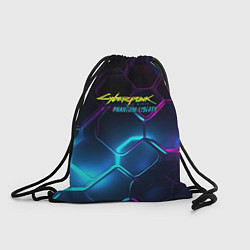 Рюкзак-мешок Neon cyberpunk logo, цвет: 3D-принт