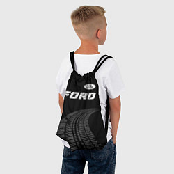 Рюкзак-мешок Ford speed на темном фоне со следами шин: символ с, цвет: 3D-принт — фото 2