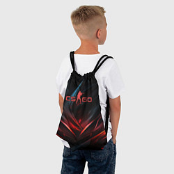 Рюкзак-мешок CS GO dark red black, цвет: 3D-принт — фото 2