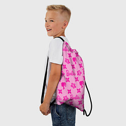 Рюкзак-мешок Барби паттерн розовый, цвет: 3D-принт — фото 2