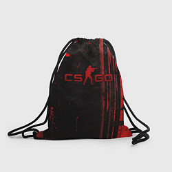 Рюкзак-мешок CS GO black red brushes, цвет: 3D-принт