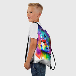 Рюкзак-мешок Акварельный пикачу - живопись, цвет: 3D-принт — фото 2