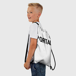 Рюкзак-мешок Portal glitch на светлом фоне: символ сверху, цвет: 3D-принт — фото 2