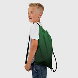 Рюкзак-мешок Зелёная клетка с градиентом, цвет: 3D-принт — фото 2
