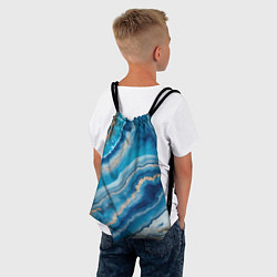 Рюкзак-мешок Текстура голубого океанического агата, цвет: 3D-принт — фото 2