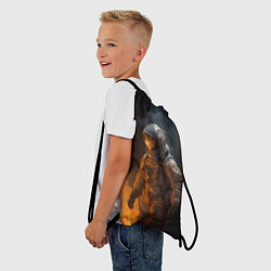 Рюкзак-мешок Огонь в космосе, цвет: 3D-принт — фото 2