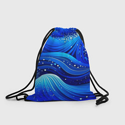 Рюкзак-мешок Волны - текстура от нейросети, цвет: 3D-принт