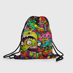 Рюкзак-мешок Психоделические монстры, цвет: 3D-принт