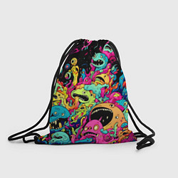Рюкзак-мешок Космические зубастые монстры, цвет: 3D-принт